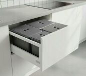 Zestaw koszy MERIL szary Z NAKLEJKAMI I FILTRAMI 3x16L+8L - 2