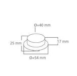 Mini rolka wpuszczana obrotowa fi15mm twarda TPR otwór fi40mm - 4