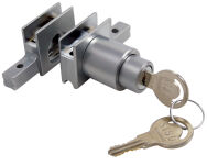 Zamek systemu przesuwnego do szkła SISO #2740 jeden numer klucza D20 aluminium MK - 4