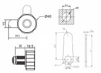 Zamek elektroniczny na odcisk palca FRED fi19x30mm - 4