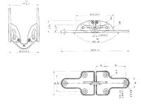 Zawias do blatów składanych stołu ZAMAK 20mm 180st - 3