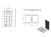 Sortownik wysuwny LUMO 2x14L+3L - 7