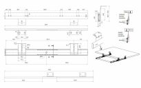 Prowadnica pod klawiature 458mm jasny ocynk - 3