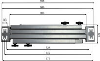 Noga podporowa do stołów podwójna składana regulowana H450-740mm - 2