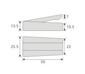 Wieszak HIPPO czarny mat/50x25,5x13,5mm - 3