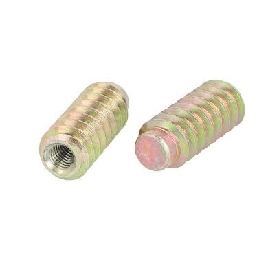 Mufa wkręcana bez kołnierza nieprzelotowa M8x39mm BL żółty ocynk