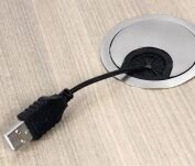 Przepust kablowy fi60x13mm znalowy gumka stal szczotkowana - 8