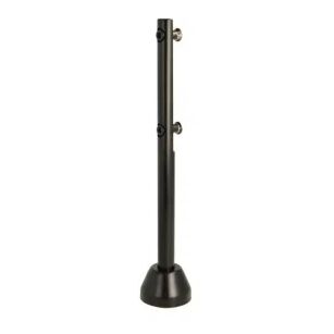 Noga do kabin toaletowych WC SS304 płyta min. 6mm z mocowaniem czarna
