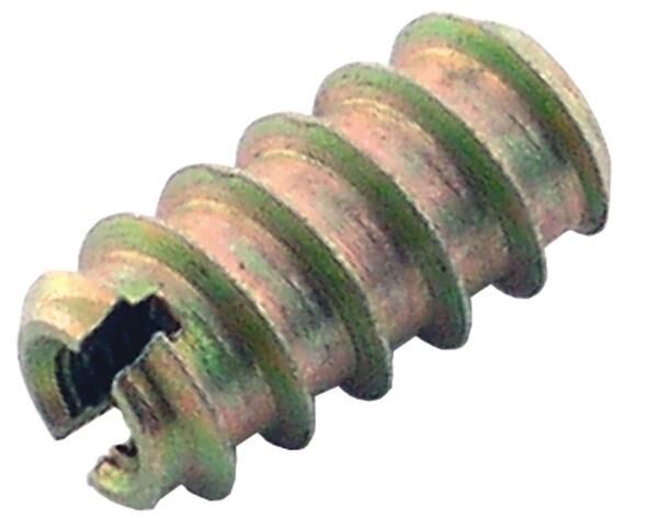 Mufa wkręcana bez kołnierza M6x16mm C żółty ocynk