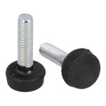 Stopka meblowa ALPHA M6x22mm fi15 czarna - 2