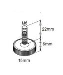Stopka meblowa ALPHA M6x22mm fi15 czarna - 3
