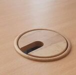 Przepust do kabli drewniany SISO fi80x23mm dąb lakierowany - 5