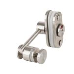 Zamek kabiny toaletowej WC SISO do szkła 8-13mm SS304 - 3