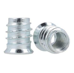 Mufa wkręcana z kołnierzem M6x10mm jasny ocynk