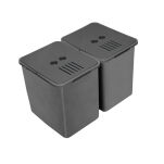 Zestaw koszy MERIL szary Z NAKLEJKAMI I FILTRAMI 2x16L - 2