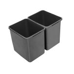 Zestaw koszy MERIL szary Z NAKLEJKAMI I FILTRAMI 2x16L - 3