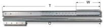 Prowadnica blatu składanego stołu jednostronna SISO 9096 długość wkładki 750mm - 3