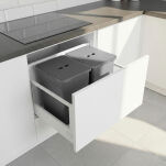 Zestaw koszy MERIL szary Z NAKLEJKAMI 2x16L - 3