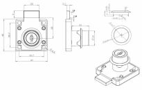 Zamek meblowy kwadratowy SISO X850 fi19x22mm Master J11 MIC HCK - 4