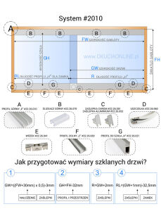 System przesuwny 2010 komplet bez zamka