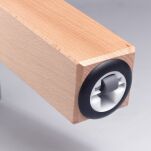 Mini rolka wpuszczana miękka TPR fi15mm lekki STOP otwór fi40mm OBROTOWA - 5