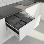 Zestaw koszy MERIL szary Z NAKLEJKAMI I FILTRAMI 2x20L+3x8L - 3