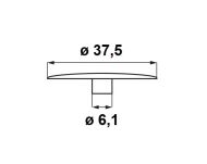 Złącze meblowe FUERTE zaślepka plastikowa biała fi37,5mm - 3