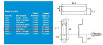 Modular System INVISIO 5031 zaczep pojedynczy z blokadą dla paneli 19mm - 5