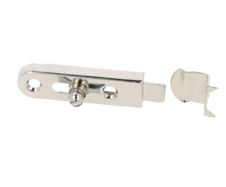Zasuwka meblowa prosta #352 50mm niklowana