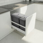 Zestaw koszy MERIL szary Z NAKLEJKAMI 16L+8L - 2