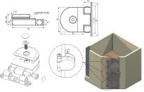 Zawias do drzwi sauny SLOVAKIA imitacja stali nierdzewnej - 4