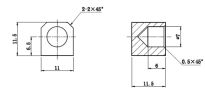 Zatrzask magnetyczny klejony na UV pojedynczy SS304 - 2