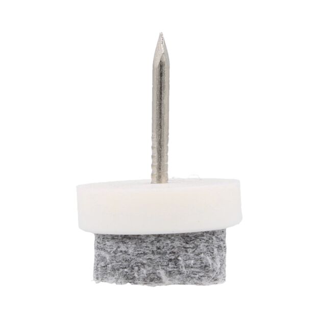 Ślizgacz z filcem fi15x8mm biały