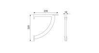 Wspornik półki GIANO 325x235mm czarny - 6