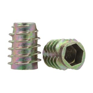 Mufa wkręcana bez kołnierza M8x20mm E żółty ocynk