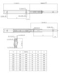 Prowadnica kulkowa do mebli metalowych ME4500 300mm czarna 45KG - 7