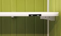 Ładowarka 2x port USB czarna/wpuszczana/80x18x12mm/komplet z zasilaczem - 2