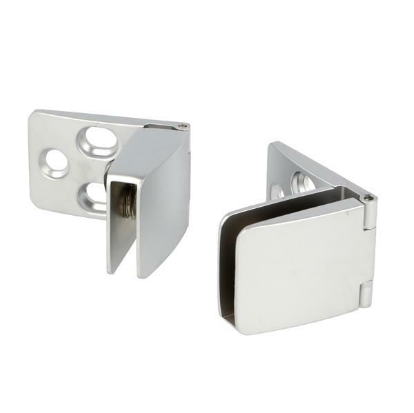 Zawias do drzwi szklanych 4-6mm SQUARE II aluminium KOMPLET