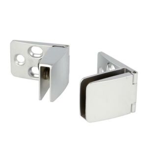 Zawias do drzwi szklanych 4-6mm SQUARE II aluminium KOMPLET