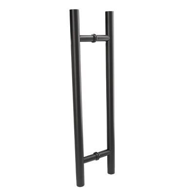 Pochwyt do drzwi szklanych fi25x710mm czarny SS304