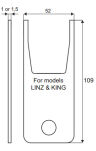 Podkładka do zawiasu LINZ 102x57x1,5mm - 2