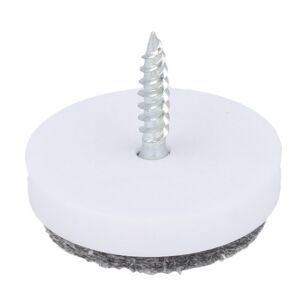 Ślizgacz z filcem fi24x8mm, wkręt biały