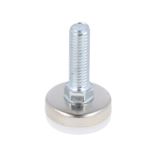 Stopka meblowa TITAN M8x25mm fi26 biały/chrom