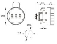 Zamek szyfrowy 213 90st maksymalna grubość panela 11mm - 4