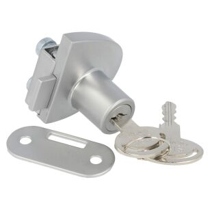 Zamek do drzwi szklanych podwójnych BADGE Master J11 MIC aluminium MK