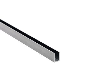 Profil U H12xS8mm do szkła 6mm szczotkowany długość 2,5m