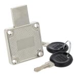 Zamek meblowy kwadratowy SISO X850 fi19x22mm jeden numer klucza D20 długi rygiel CK - 3
