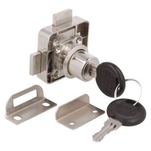 Zamek meblowy kwadratowy SISO X850 fi19x22mm prawy jeden numer klucza D20 z 2 ryglami CK