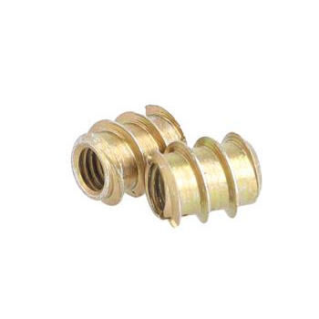 Mufa wkręcana bez kołnierza M6x12mm C żółty ocynk