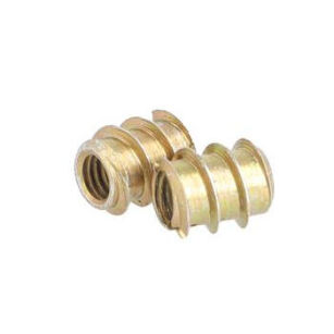 Mufa wkręcana bez kołnierza M6x12mm C żółty ocynk